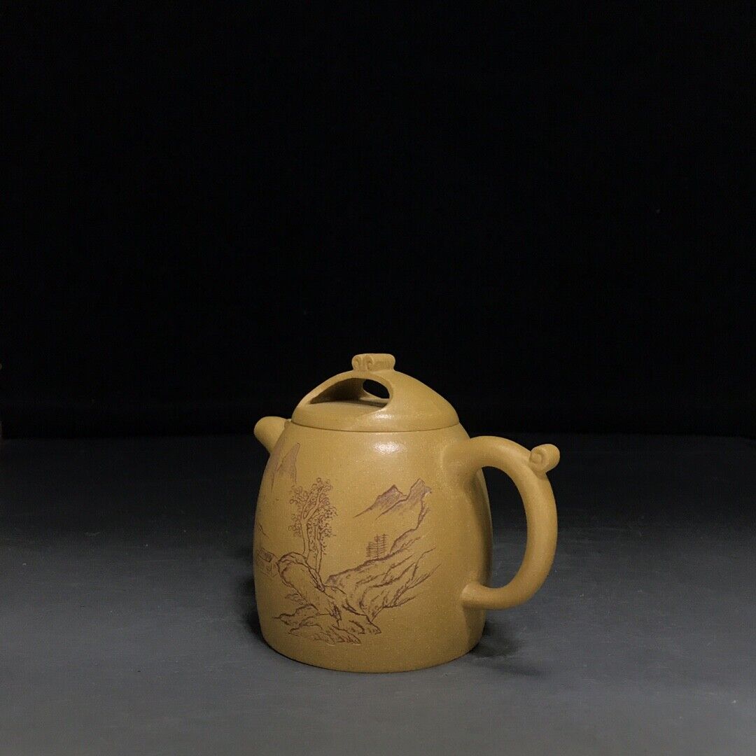 Chinese Yixing Zisha Clay Handmade Exquisite Teapot （秦权 底款：尹振庭）