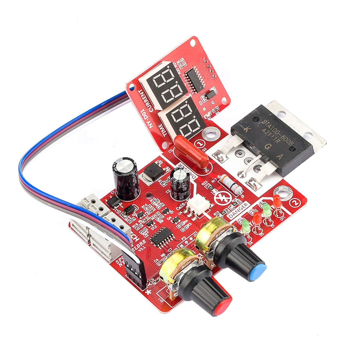Digital Display Spot Welder time Control Board 100A Updating Current Controller