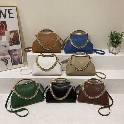 Handbag Mental Handle Pleated Shell Bag Clutch Purses Crossbody Bags 28*20*7 CM