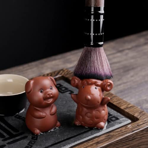 Yixing Zisha Ceramic Pottery Handmade Fengshui Zodiac 12 Animal Tea Pet Statue