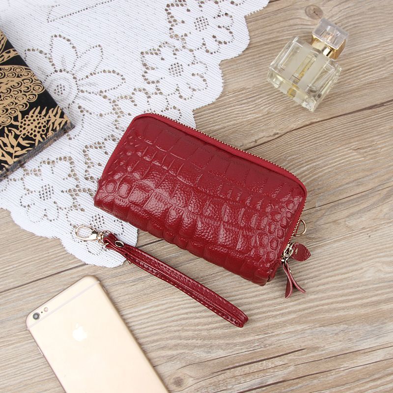 Wallet Cow Leather Card Coin Holder Money Clip Long Phone Clutch Cash Pocket 1PC