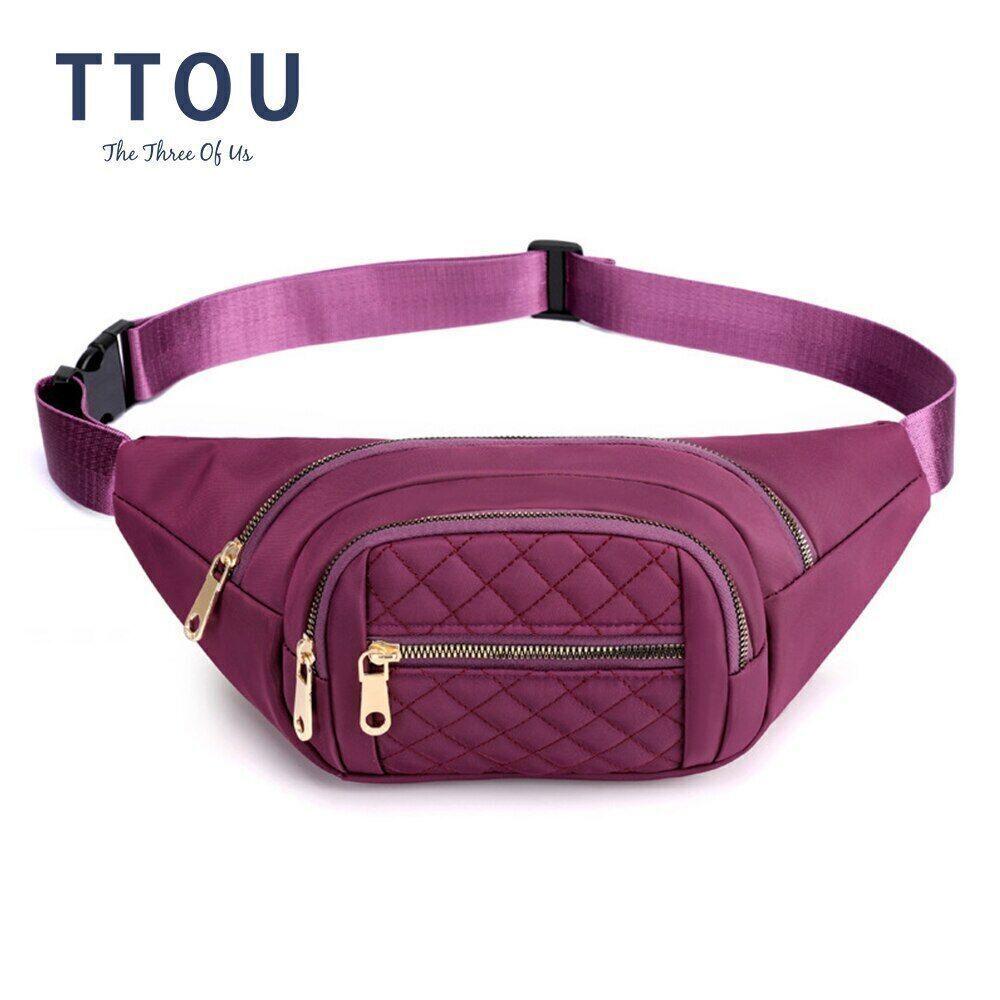 Oxford Cloth Waterproof Belt Bags Crossbody Chest Bag Fashion Banana Hip Purse