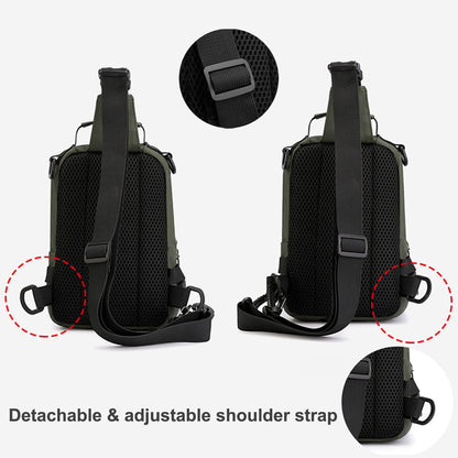 Men Sling Bag Chest Bag Cross Body Handbag Shoulder Pack Sports Travel Backpack