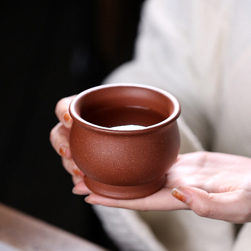True Yixing Zisha Tea Cup Original Ore Master Cup Purple Clay 180ml Handmade Cup