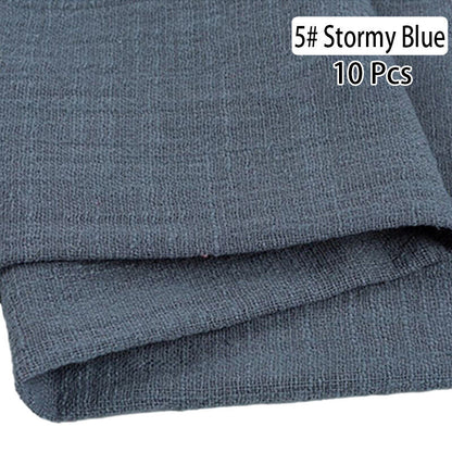 10PCS Napkins Retro Cotton Tea Towel Wedding Supplies Home Table Decor