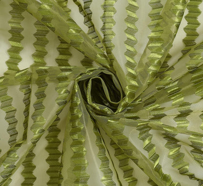 New 4 Pieces Eyelet Window Curtain Set 5 Feet Green