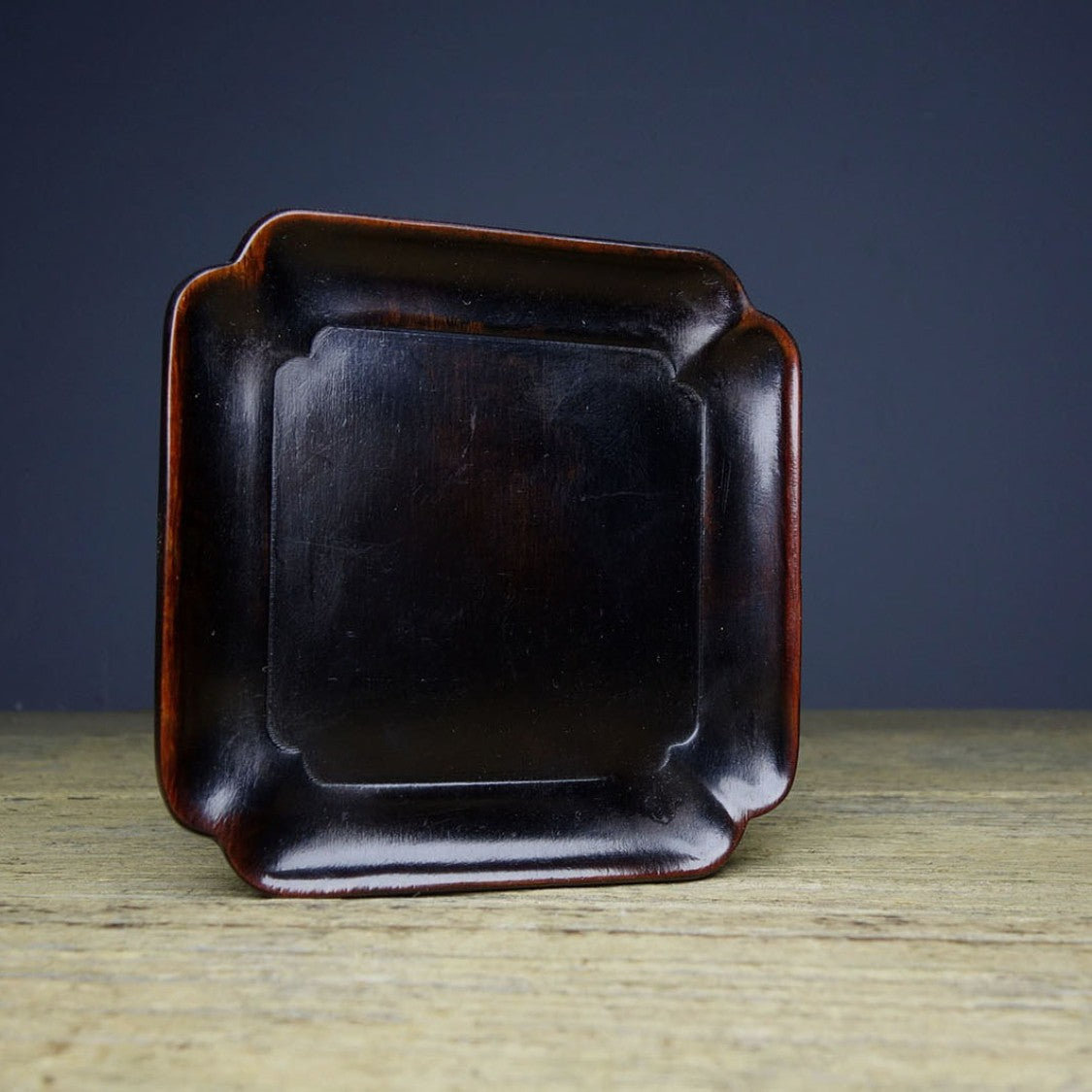 Antique Style Sandalwood Carved Square Tea Coaster Cup Pad Table Protector 8cm