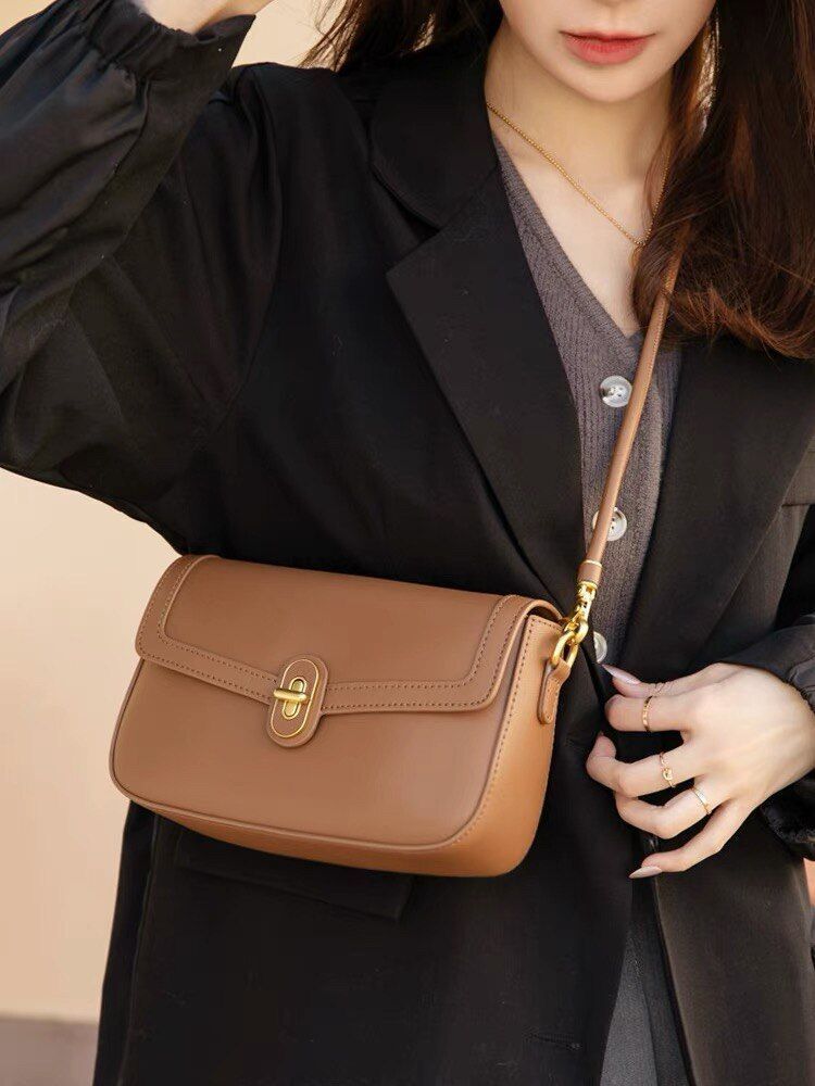 Leather Bags Cow Leather Fashion Shoulder Strap 103-118 CM Purse 23*7.2*14.5 CM