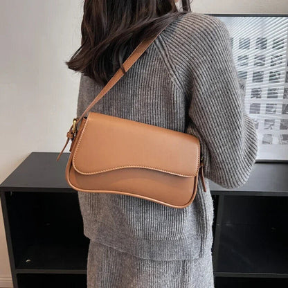 Leather Crossbody Bags Women Female Shoulder Underarm Bag Armpit Handbags Purses