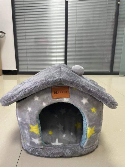 Sleep Kennel Pet Nest Warm Removable Cave Bed