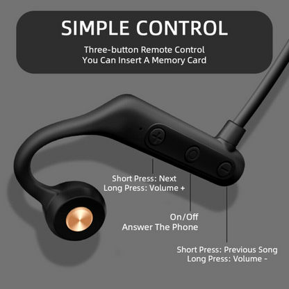 Bone Conduction Headset Wireless Outdoor Sport Open Ear Headphones Bluetooth US