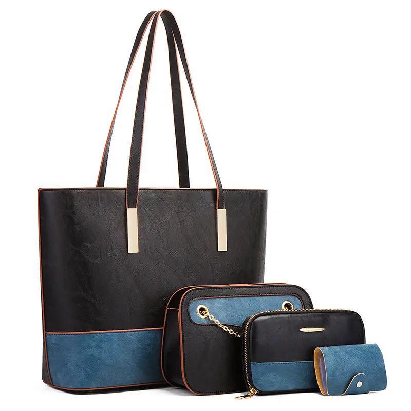 Shoulder bag big size sets for ladies 4X1 trendy women purses and handbags