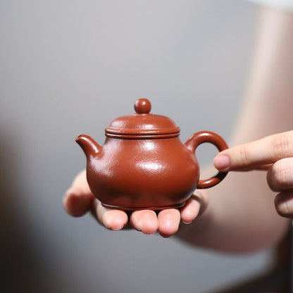 80cc Yixing Zisha Purple Clay Cusha Zhuni Handmade Tea Pot Small Duozhi Teapot