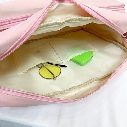 Backpack Double Waterproof Women School Bag Teenager Shoulder Pack 34*10*25 CM