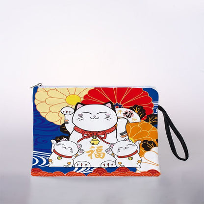 Cosmetic Bag Digital Printing Traveling Storage Purse Zipper Jacquard Pouch 1 PC