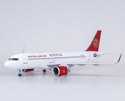 1:80 47CM JUNEYAO AIRLINES AIRBUS A320neo Airplane Landing Gear Resin Model