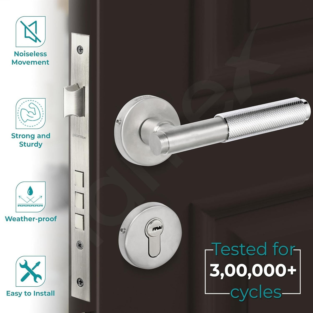 Heavy Duty Mortise Main Door Lock Set For Home Office With 3 Brass Keys
