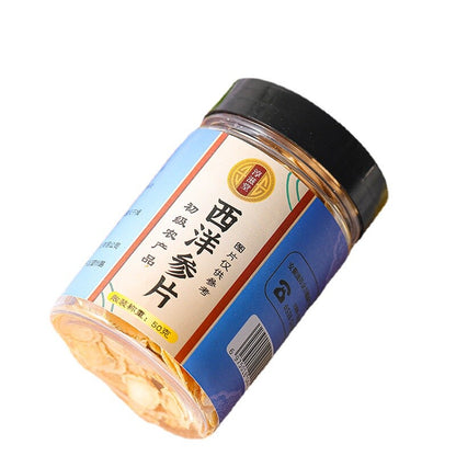 50g/Can 100% Natural American Ginseng Slices Soft Can Take Ginseng