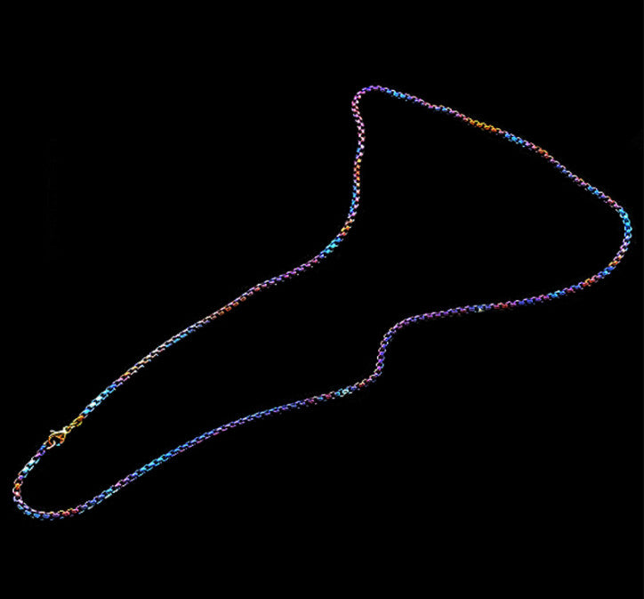 New Pure Titanium Alloy Necklace Chain Dog Tag Pendant Chain Necklace