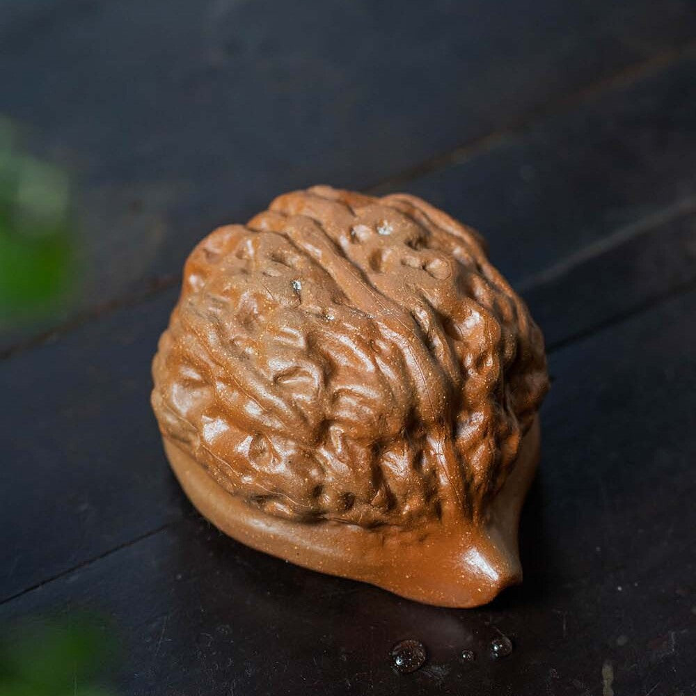 Handmade Tea Pot Cup Yixing Zisha Duan Clay Walnut Design Health Care Tea Set
