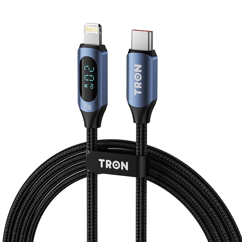 TRON USB-C to L-Braided Cable for iPhone, Display, Fast Charging, 5FT