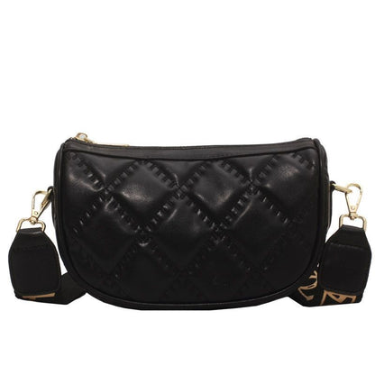Shoulder Bags Handbag Wide Shoulder Strap Crossbody Bag Versatile Zipper Handbag