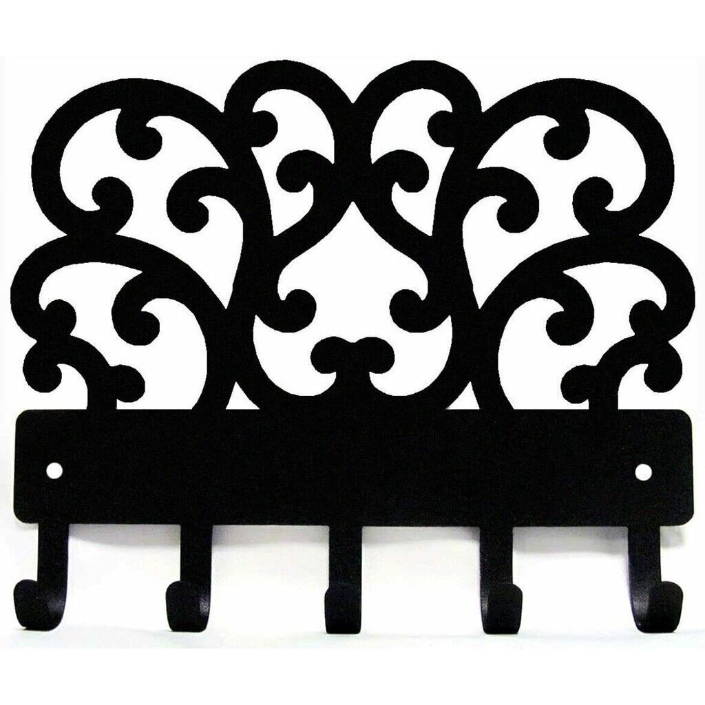 Decorative Scroll Metal Key Rack Hanger Wall Mounted Hook Up Key Hanger Artwork