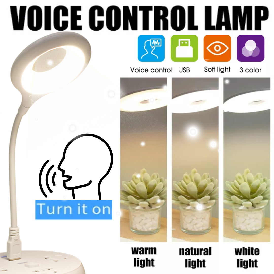 Voice Control Flexible Night Lamp USB Smart Activated LED Light Multiuse House