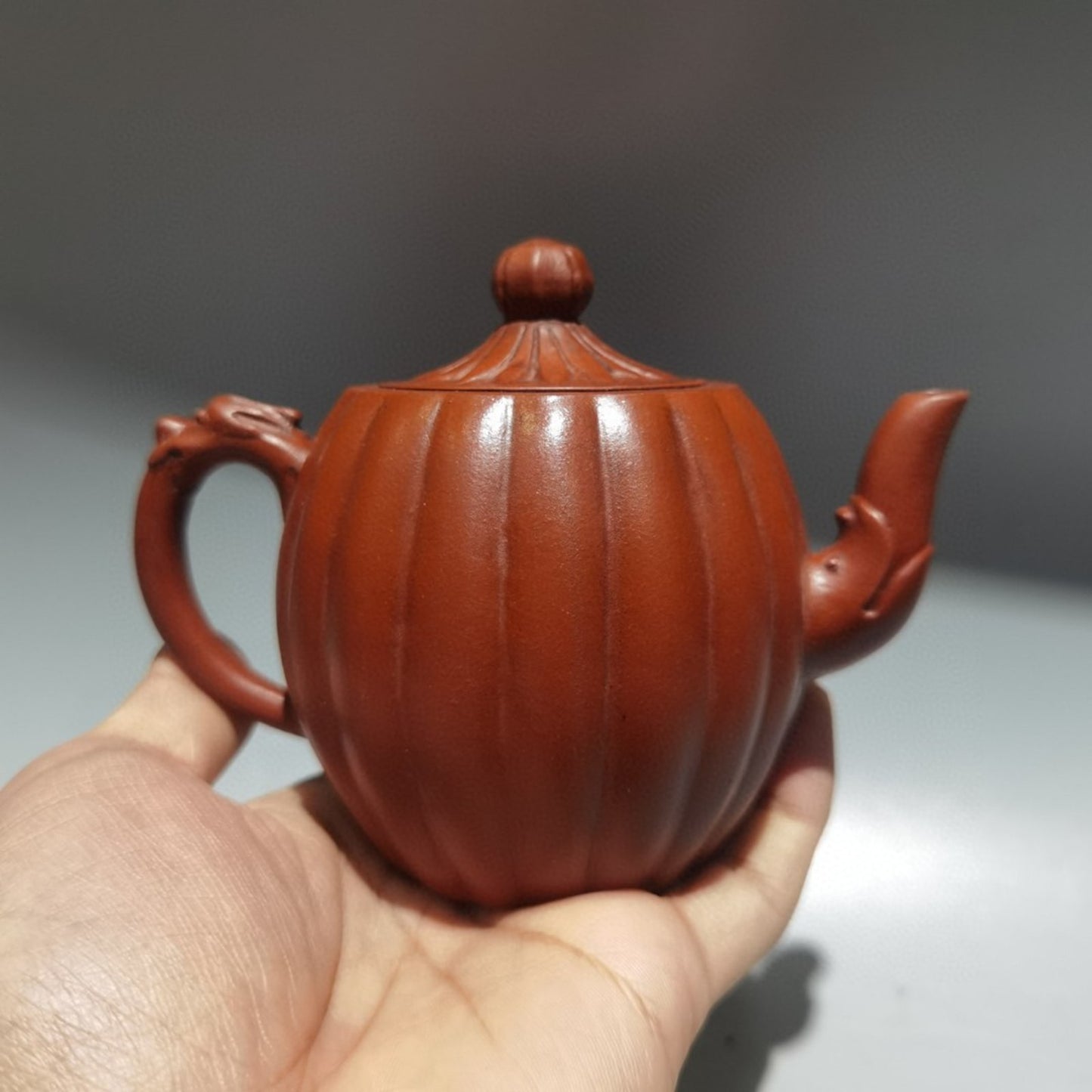 Chinese Yixing Zisha Clay Handmade Exquisite Tendon Pattern Teapot 31237