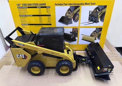 1:16 DM CAT272D3 SKID STEER LOADER &4 WORK TOOLS Machine Equipment Diecast Model