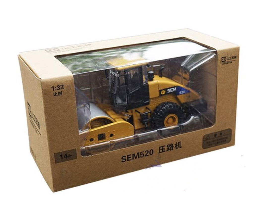 1:32 20CM SHANGGONG SEM520 Roller Construction Machinery Equipment Diecast Model
