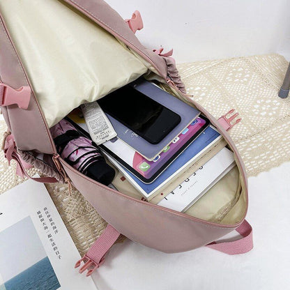 Women Backpacks Waterproof Multi-Pocket Nylon School Student Bag 40*11*30 CM 1PC