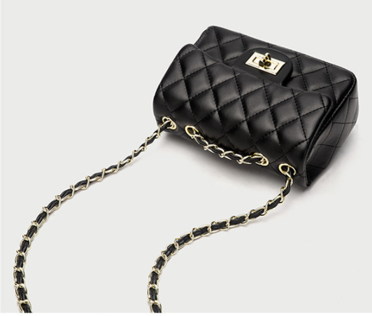 Women's Ladies Diamond Pattern Plaid Leather Messenger Shoulder Bag Small Bags