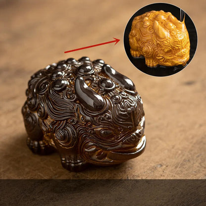 Mini Resin Color-changing Tea Pet Zhaocai Animal Sculpture Tea Table Decoration