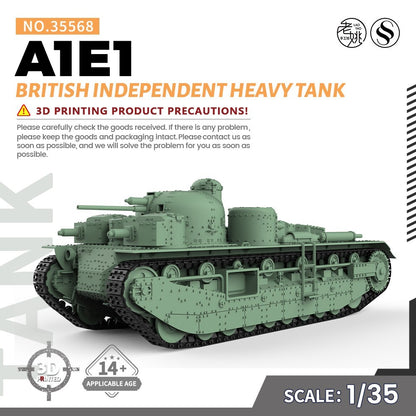 SSMODEL SS35568 1/35 Military Model Kit British A1E1 Independent Heavy Tank