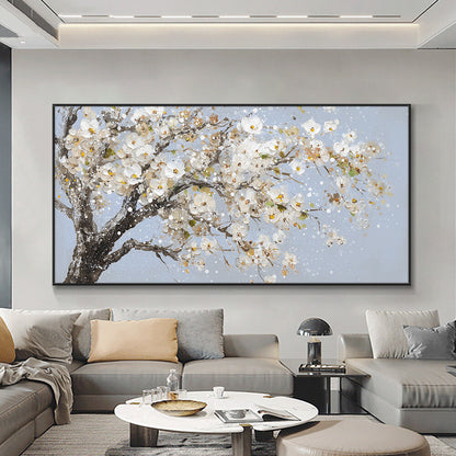 Hand Painted Flowers Tree Oil Painting On Canvas Morden Decorative Wall Art