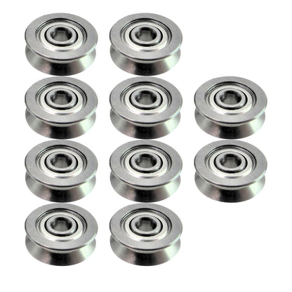 10Pcs V623ZZ Groove Guide Pulley Rail Ball Bearings For Linear Motion System G