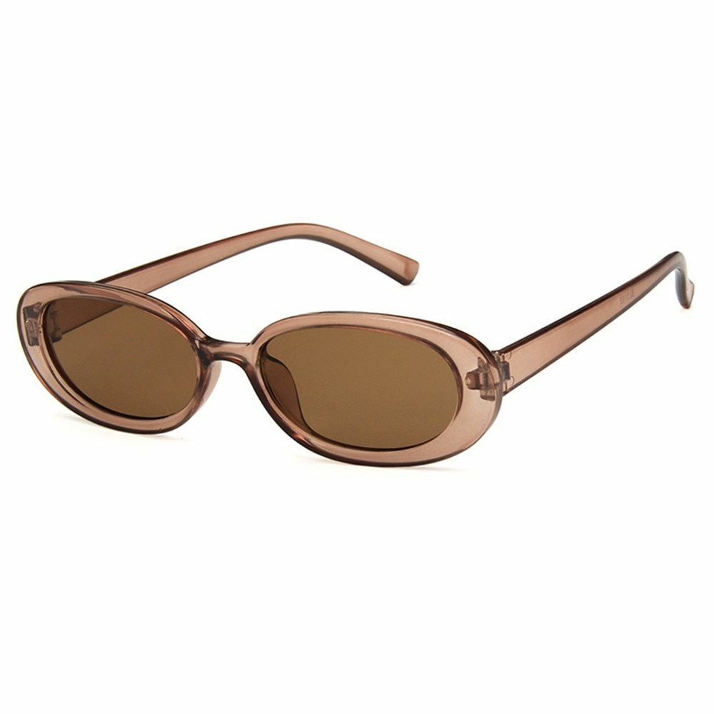 Oval Sunglasses 1pc Design Retro Small Vintage Shades Anti-blue Light Eyeglasses