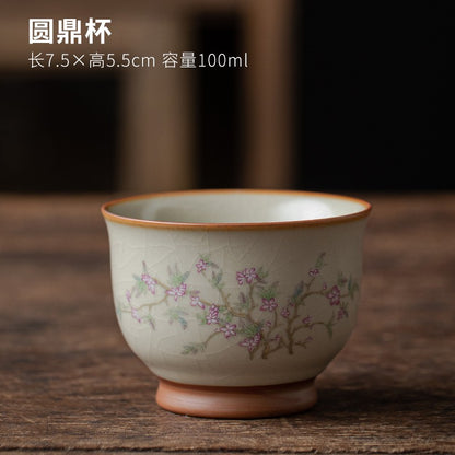 1pc Ru Kiln Master Cup Single Cup Tea Cup Ceramic Tea Cup