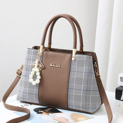 Women Handbag Ladies Embossed Shoulder Bag Ladies Bag Hairball Bag