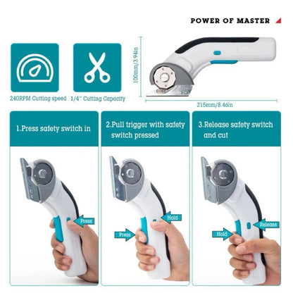 Rechargeable Cordless Lithium Pruning Shears Power Tool Cutting Cloth Paper