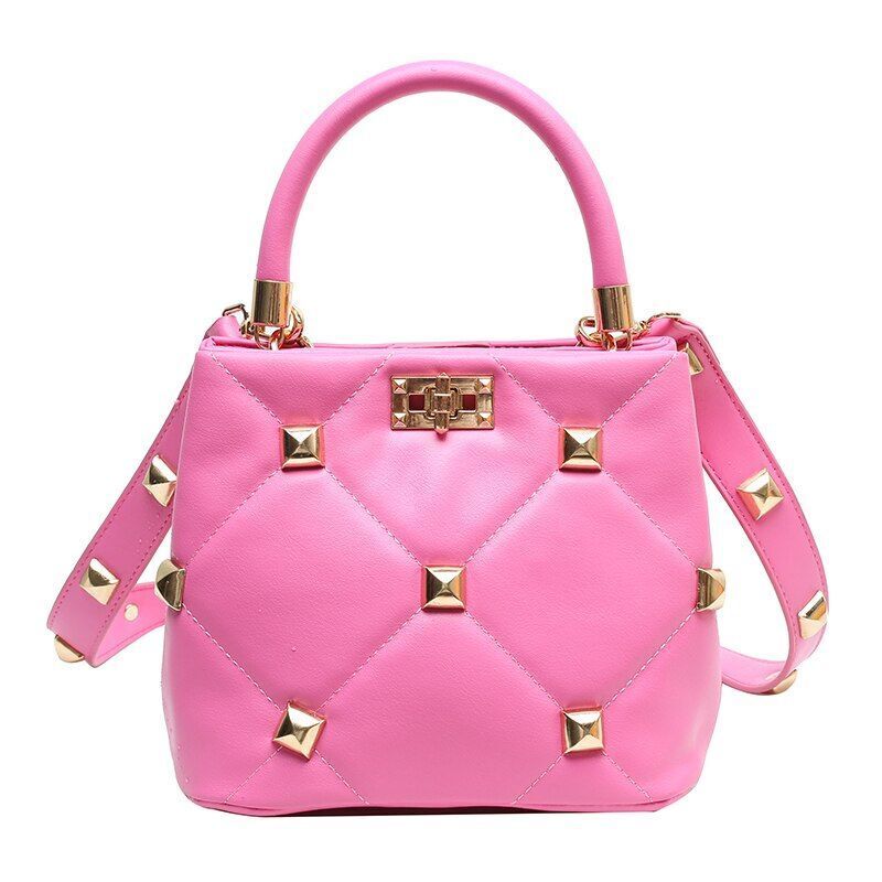 Fashion Rivet Shoulder Bag Handbag Crossbody Bags Purse Phone Pack 21*12*18 CM