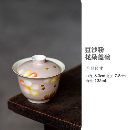 125ml Chinese Ceramic Porcelain Kung Fu Tea Set Cover Bowl Tea Bowl Tea Cup