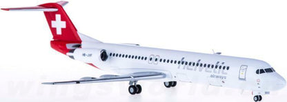 1:200 Herpa Helvetic Airways Fokker 100 Passenger Aircraft Diecast Plane Model