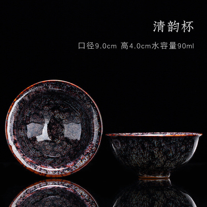 Tea Cup Ceramic Kungfu Teacup Chinese Jianzhan Traditional Ceramic Art Best Gift