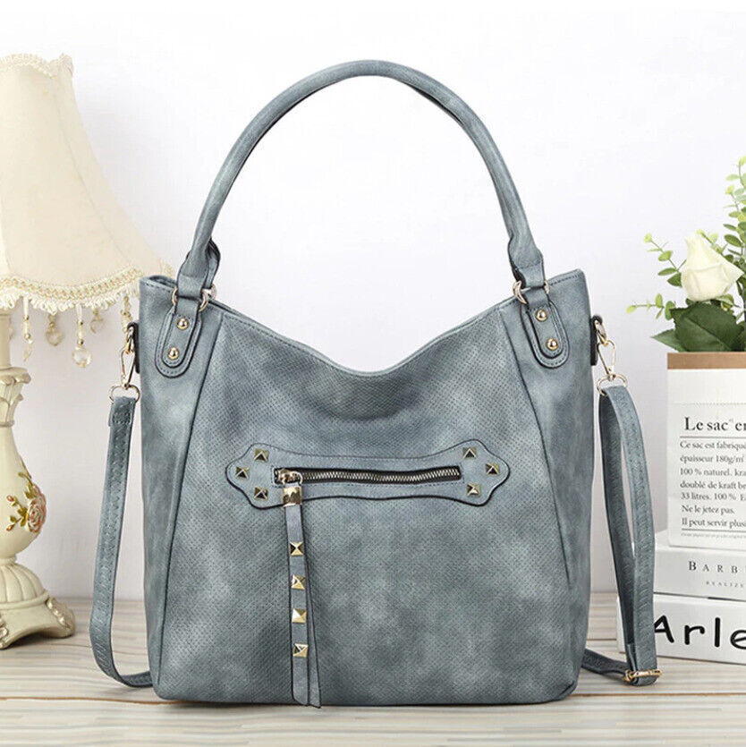 Celela Women Ladies Studs Tote Handbag Crossbody Bag Shoulder Tote Bag Purse US