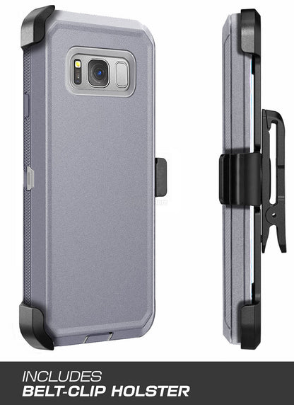 For Samsung Galaxy S8 Plus Heavy Duty Rugged Hard Soft Case / Clip Holster Stand