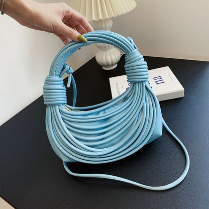 Handbag Crossbody Bag Soft Leather Weave Shoulder Bags Purse Clutch Bag Satchel