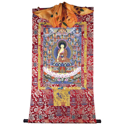 Giclee Printed Tibetan Thangka Art - 35 Confession Buddhas - 47.2"