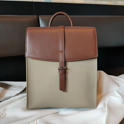 Large Genuine Leather Backpack School Bag Casual Backpack 30*10*26 Cm Travelling